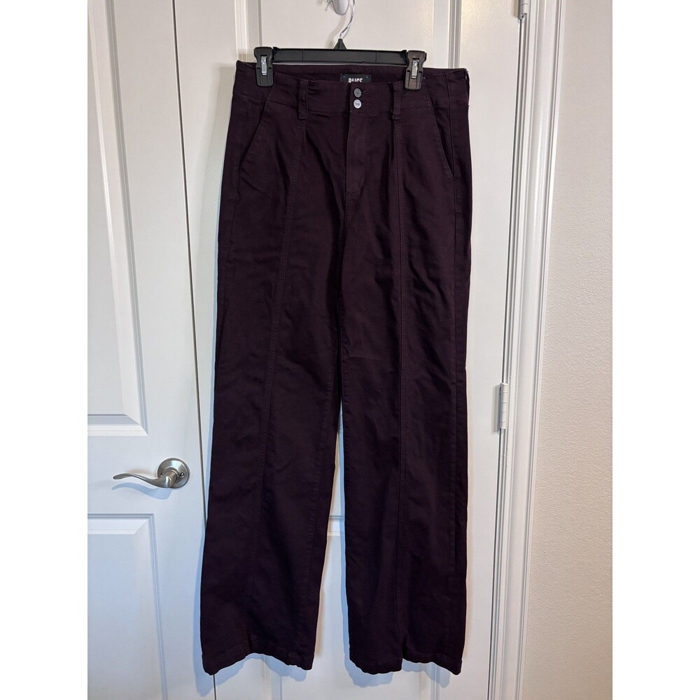 PAIGE Women's Size 29 High Rise Wide Leg Pants in Burgundy